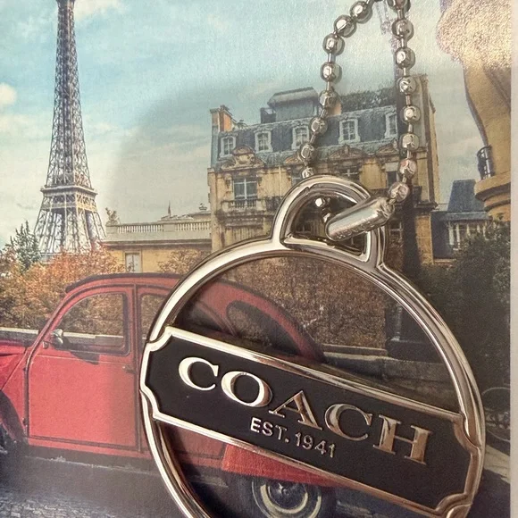 Coach Black and Silver Key Chain - Picture 7 of 8